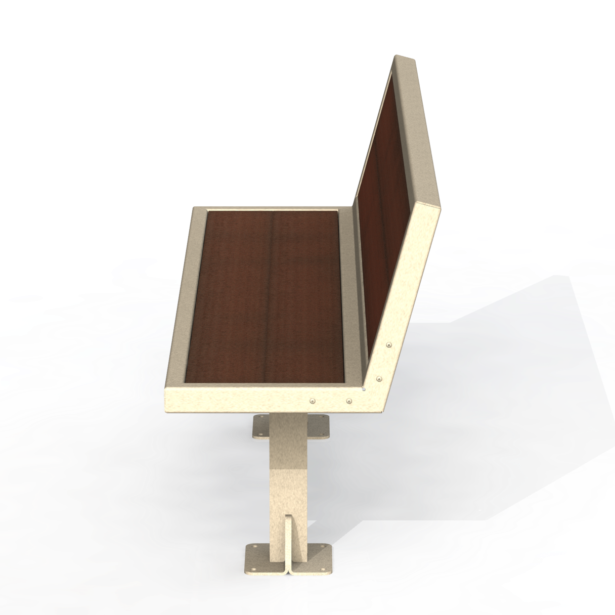 PCB2P - Banc 60" avec dossier plastique recyclé