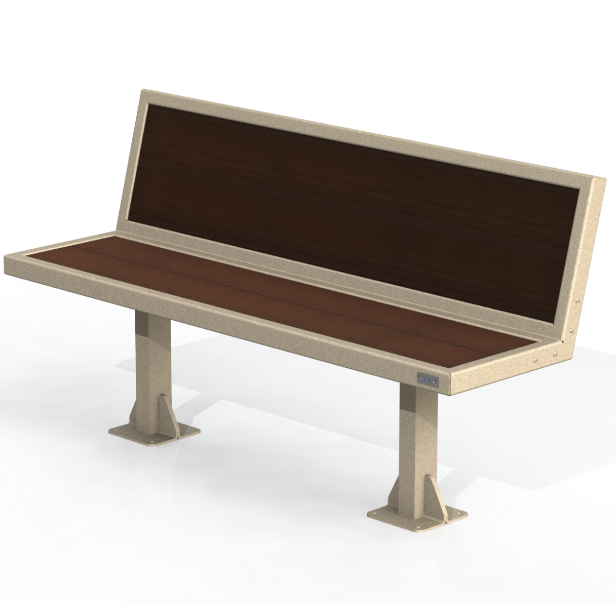 PCB2P - Banc 60" avec dossier plastique recyclé
