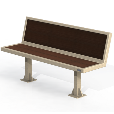 PCB2P - Banc 60" avec dossier plastique recyclé