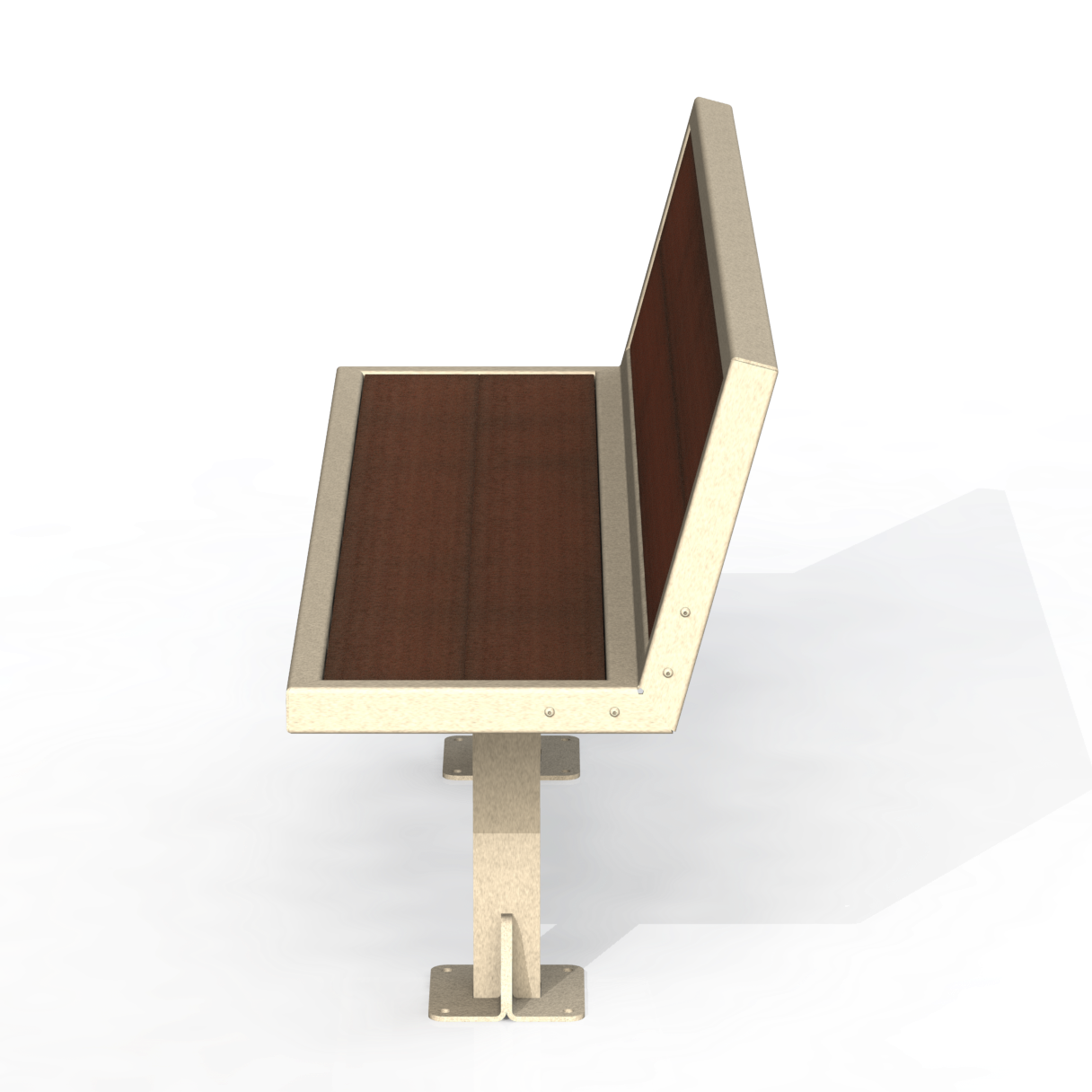 PCB2P - Banc 60" Avec Dossier Plastique Recyclé