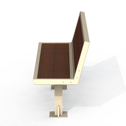 PCB2P - Banc 60" Avec Dossier Plastique Recyclé