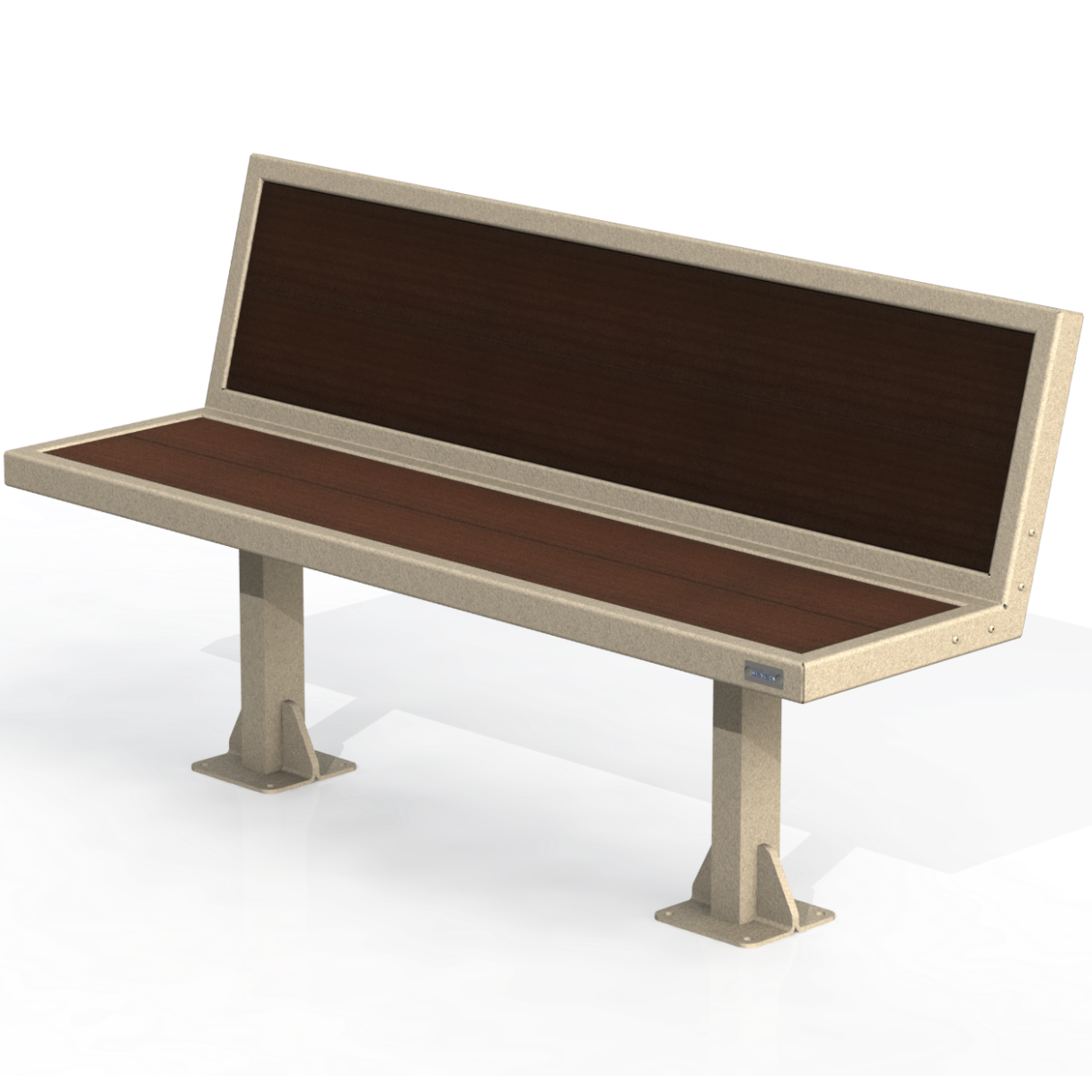 PCB2P - Banc 60" Avec Dossier Plastique Recyclé