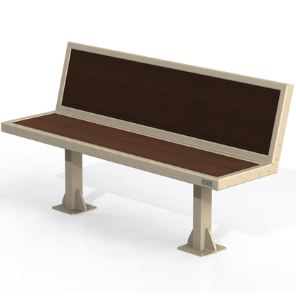 PCB2P - Banc 60" Avec Dossier Plastique Recyclé