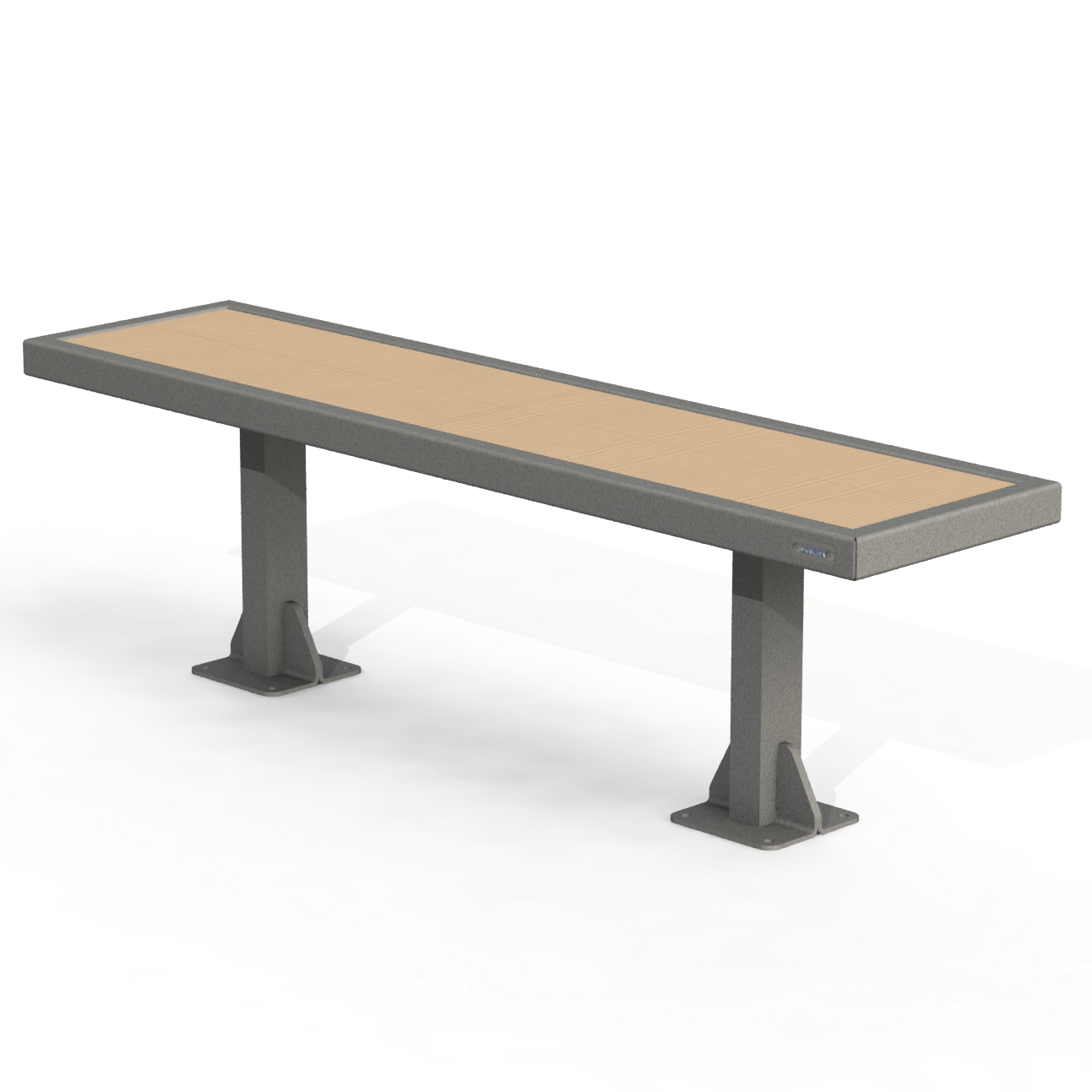 PCB4B - Banc 60" Sans Dossier Bois