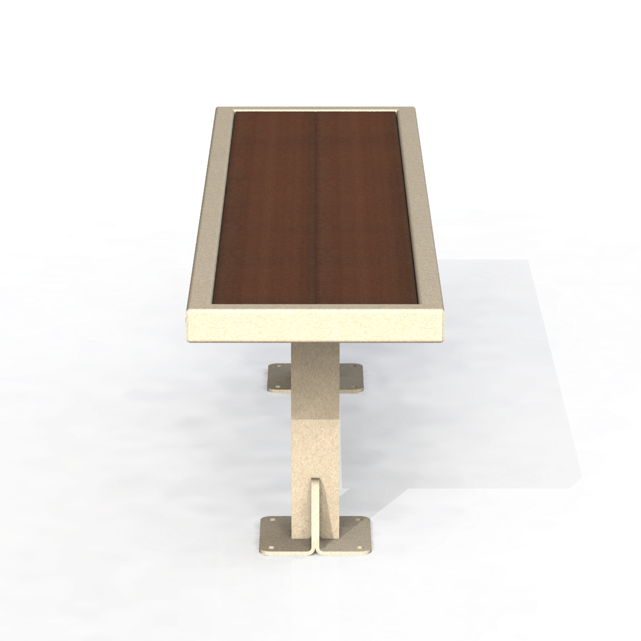 PCB4P - Banc 60" Sans Dossier Plastique Recyclé