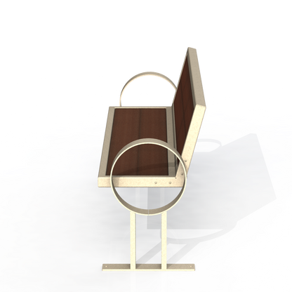 PCB6P - Banc 60" Avec Appuie-Bras Rond Plastique Recyclé