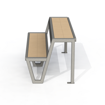 PCB8B - Banc école avec station de travail 72" bois