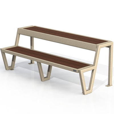 PCB8P - Banc école avec station de travail 72" plastique recyclé