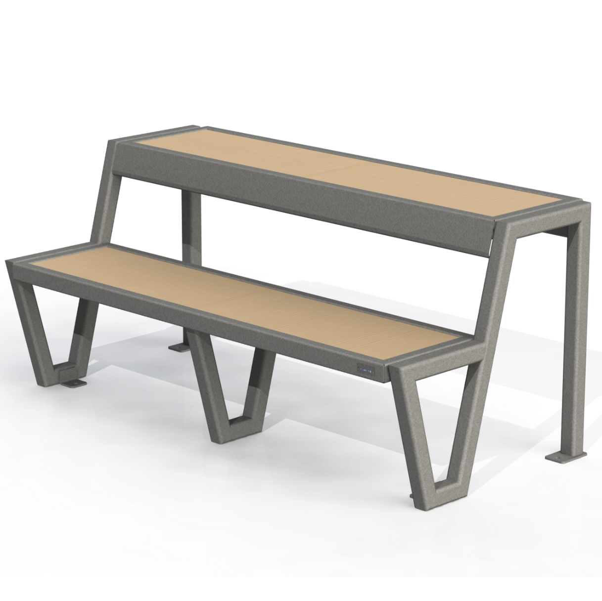 PCB9B - Banc École Avec Station De Travail 60"Bois