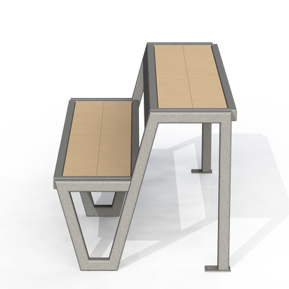 PCB9B - Banc École Avec Station De Travail 60"Bois