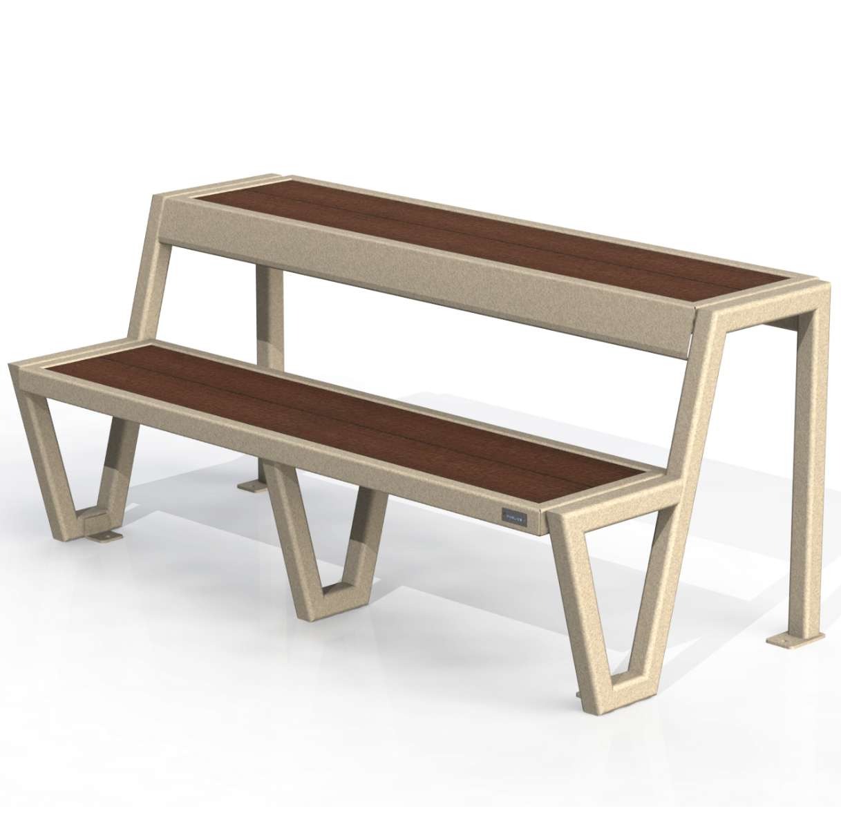 PCB9P - Banc École Avec Station De Travail 60" Plastique Recyclé