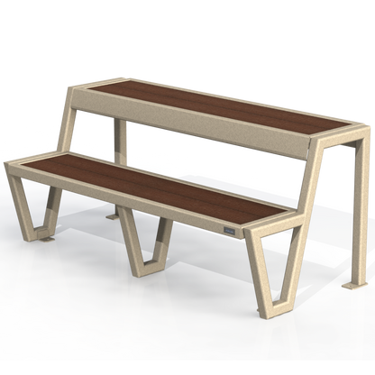 PCB9P - Banc École Avec Station De Travail 60" Plastique Recyclé