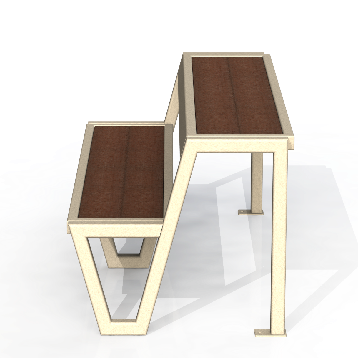 PCB9P - Banc École Avec Station De Travail 60" Plastique Recyclé