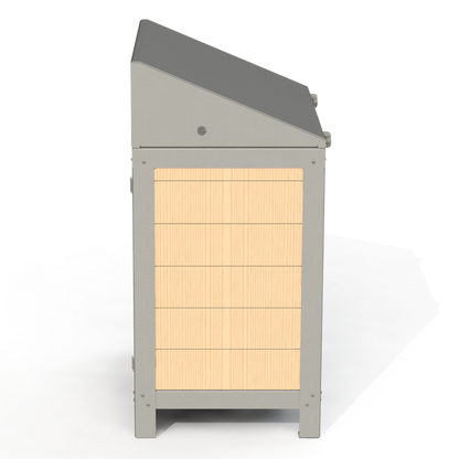 PCI1B- Corbeille 2 Compartiment Sécurisé Bois