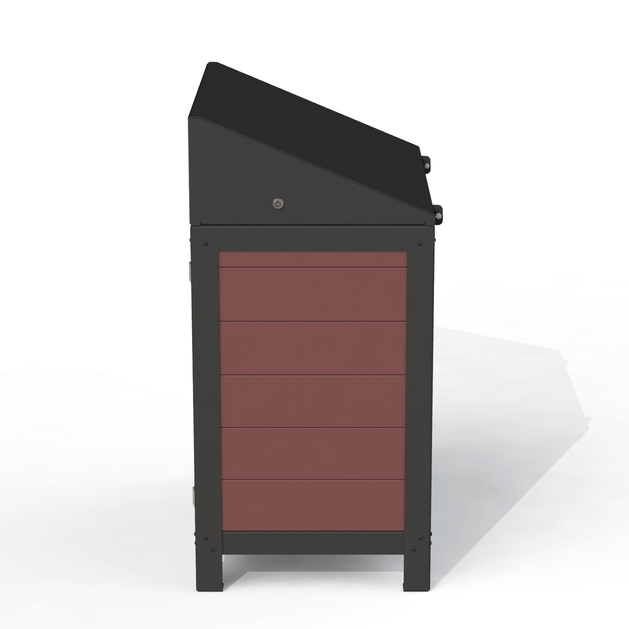 PCI1A - Corbeille 2 Compartiment Sécurisé Aluminium