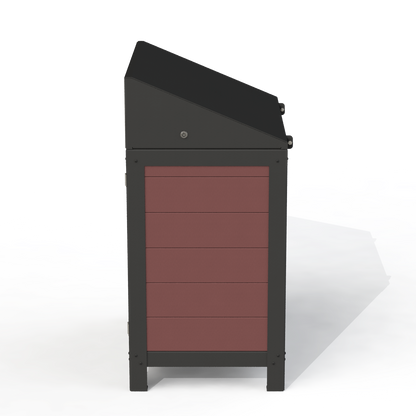 PCI1A - Corbeille 2 Compartiment Sécurisé Aluminium