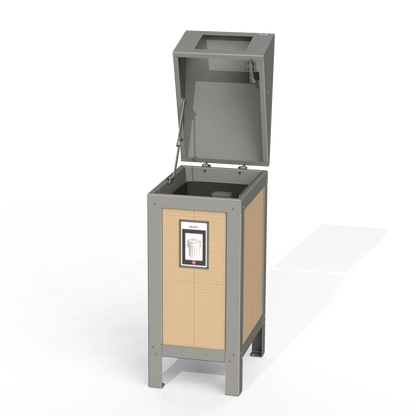 PCI2B - Corbeille Simple 3 Option Bois