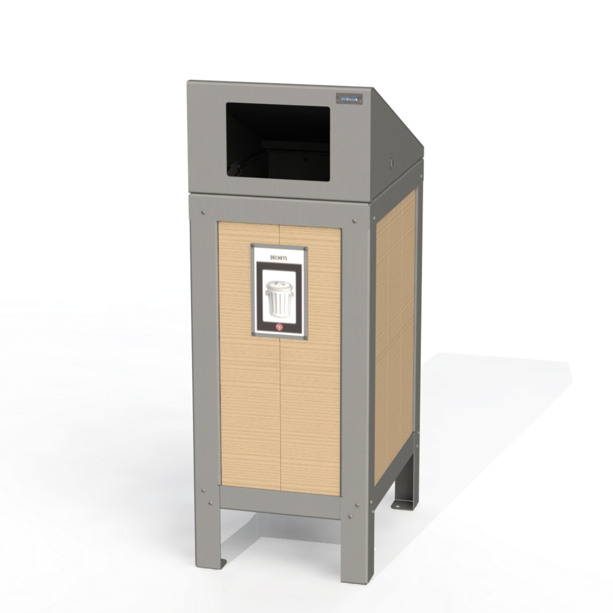 PCI2B - Corbeille Simple 3 Option Bois