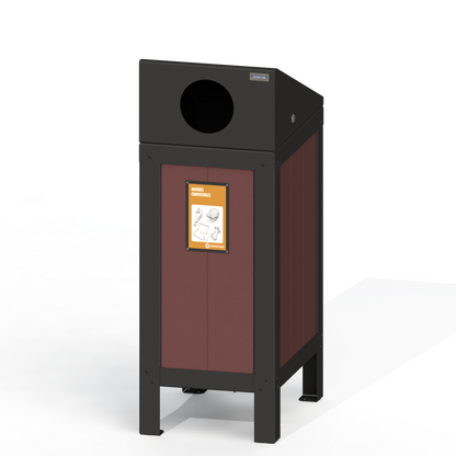 PCI2A - Corbeille Simple 3 Option Aluminium