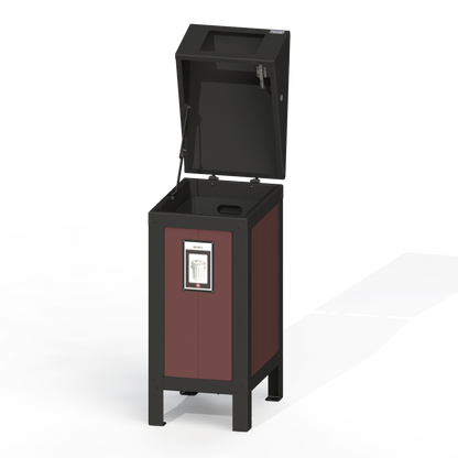 PCI2A - Corbeille Simple 3 Option Aluminium