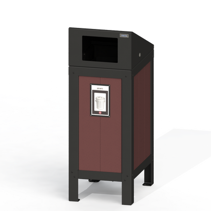 PCI2A - Corbeille Simple 3 Option Aluminium