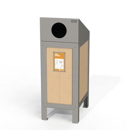 PCI2B - Corbeille Simple 3 Option Bois