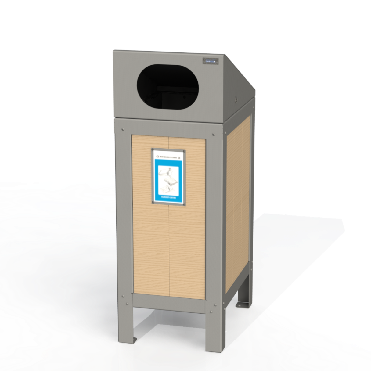 PCI2B - Corbeille Simple 3 Option Bois