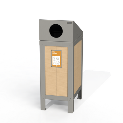 PCI2B - Corbeille simple 3 option bois