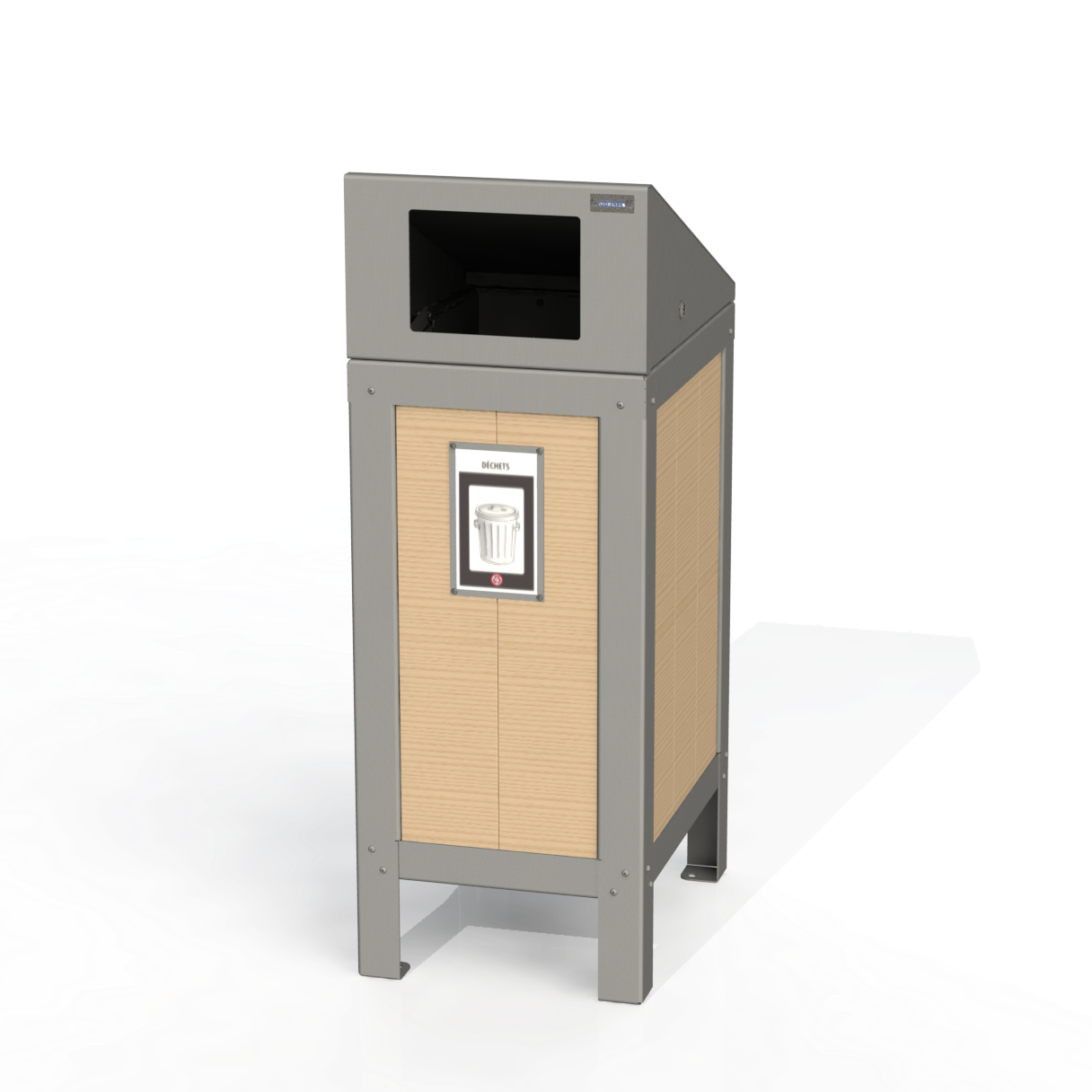 PCI2B - Corbeille simple 3 option bois