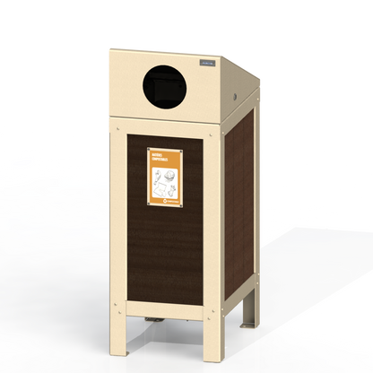 PCI2P - Corbeille Simple 3 Option Plastique Recyclé