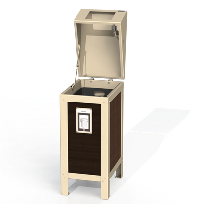 PCI2P - Corbeille Simple 3 Option Plastique Recyclé