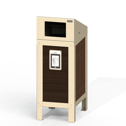 PCI2P - Corbeille Simple 3 Option Plastique Recyclé