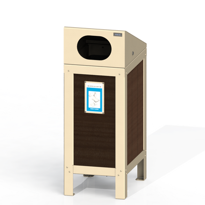 PCI2P - Corbeille simple 3 option plastique recyclé