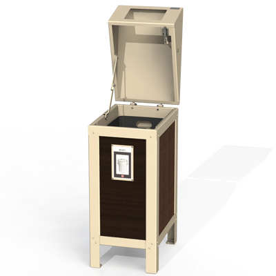 PCI2P - Corbeille simple 3 option plastique recyclé