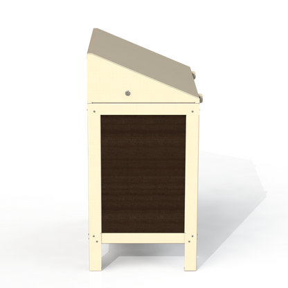 PCI3P - Corbeille 2 Compartiment Avec Affiche Plastique Recyclé