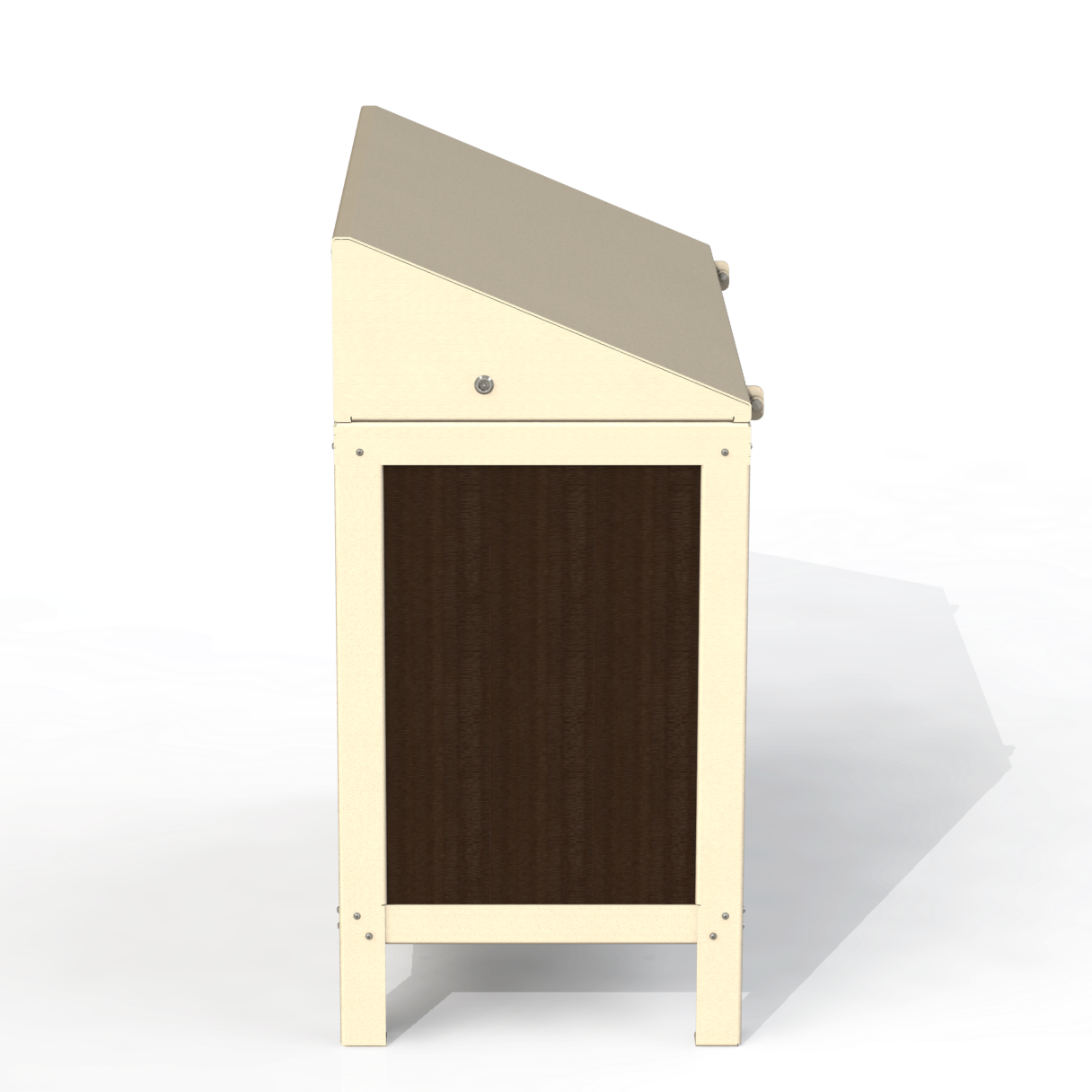 PCI4P - Corbeille 3 Compartiment Avec Affiche Plastique Recyclé