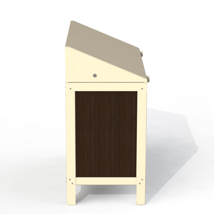 PCI4P - Corbeille 3 Compartiment Avec Affiche Plastique Recyclé