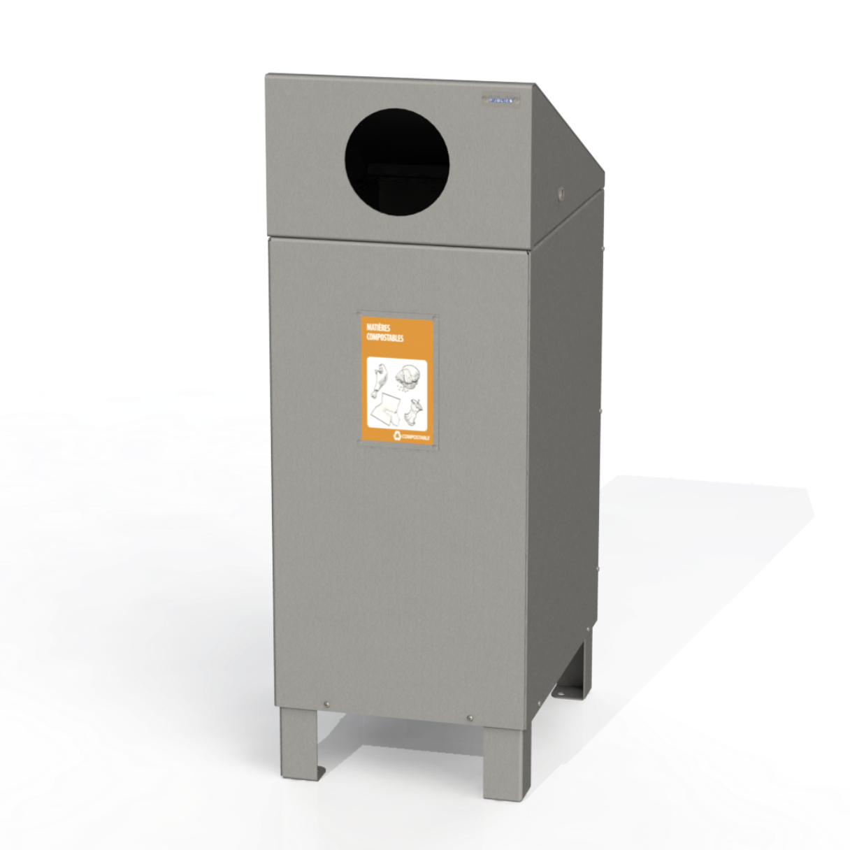 PCI5 - Corbeille Simple 3 Option 100% Aluminium