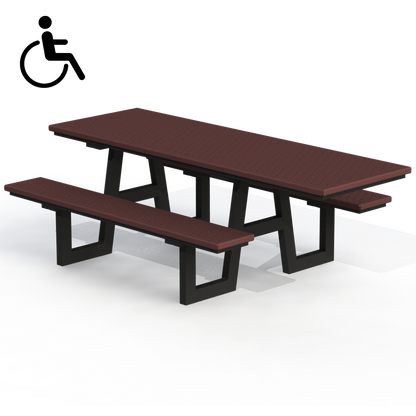 PCT2A - Table Pique-Nique 89" Mobilité Réduite Aluminium