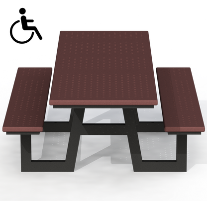 PCT2A - Table Pique-Nique 89" Mobilité Réduite Aluminium