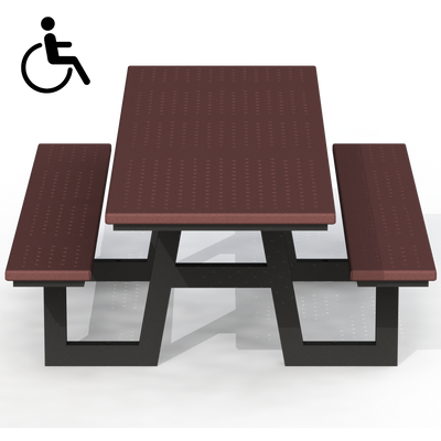 PCT2A - Table pique-nique 89" mobilité réduite aluminium