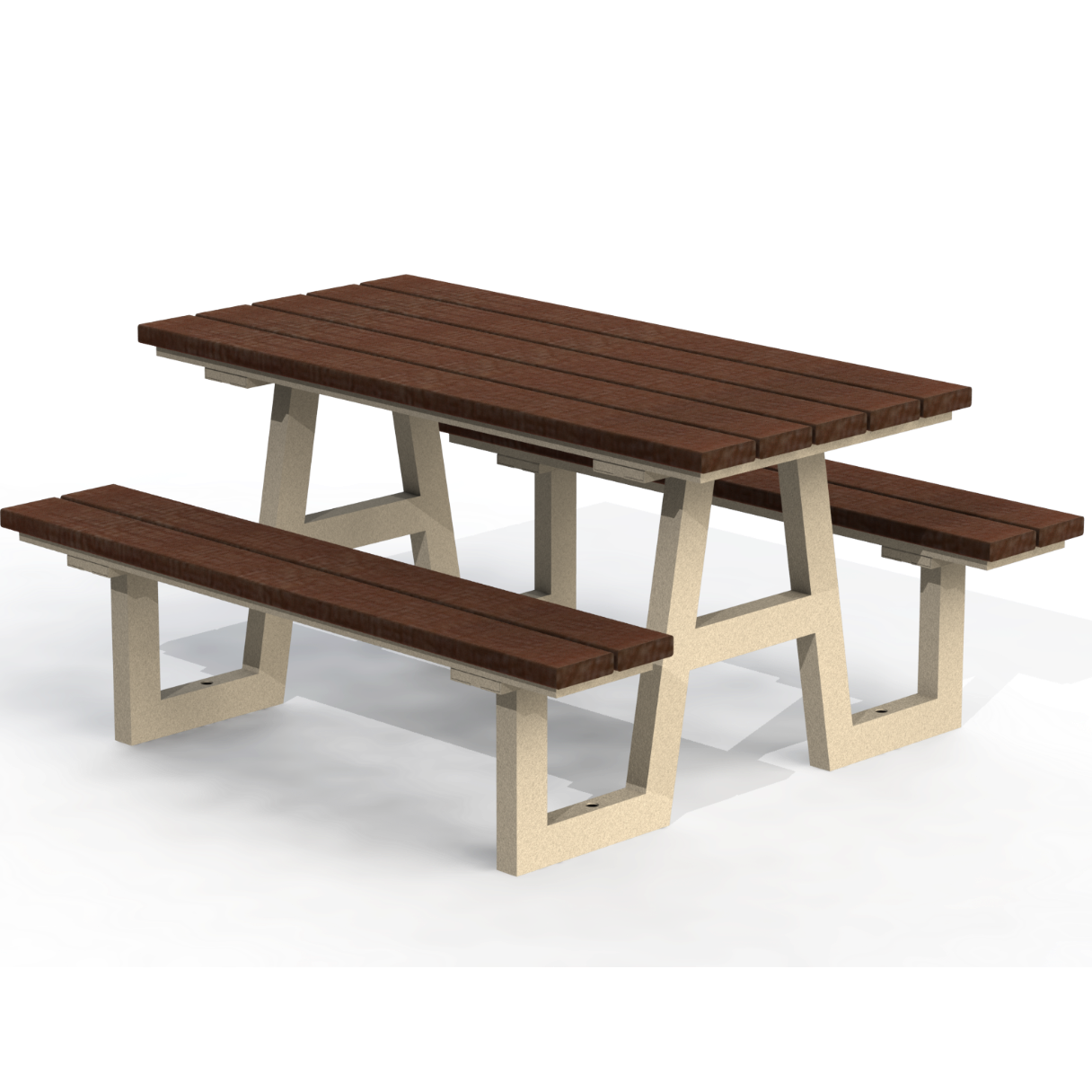 PCT4P - Table pique-nique 60" plastique recyclé