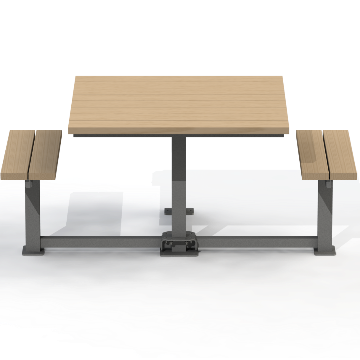 PCT5B - Table pique-nique carré 6 places bois
