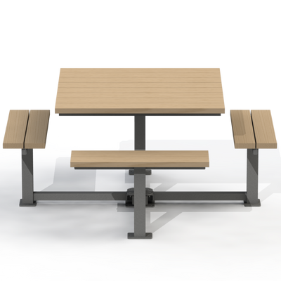 PCT5B - Table pique-nique carré 74" 8 places bois