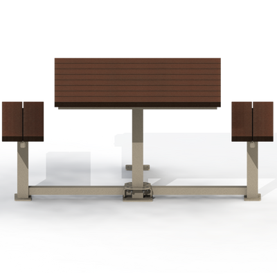 PCT5P - Table pique-nique carré 6 places plastique recyclé
