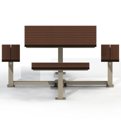 PCT5P - Table pique-nique carré 8 places plastique recyclé