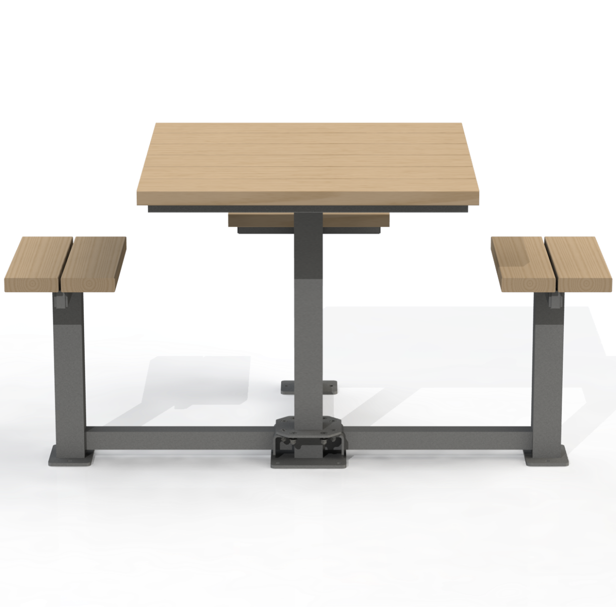 PCT6B - Table pique-nique carré 60" 3 places bois