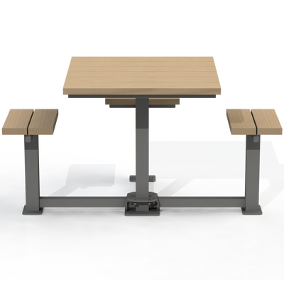 PCT6B - Table pique-nique carré 60" 3 places bois