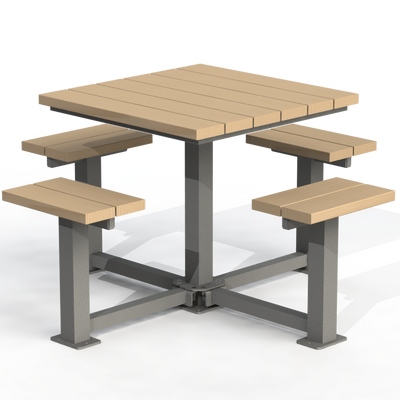PCT6B - Table pique-nique carré 60" 4 places bois