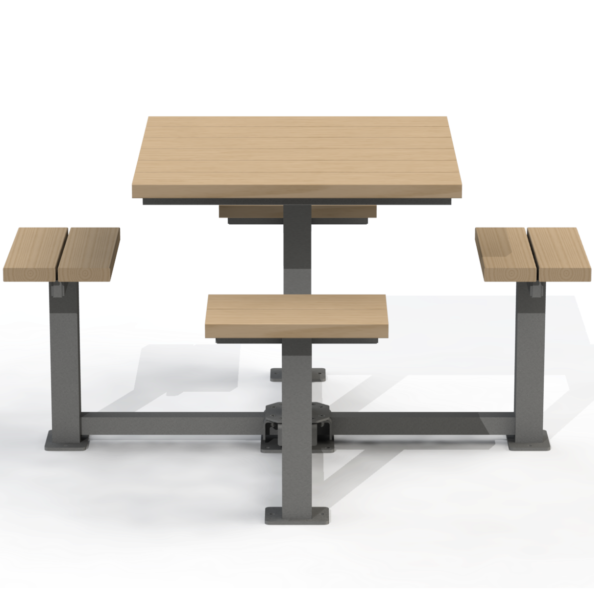 PCT6B - Table pique-nique carré 60" 4 places bois